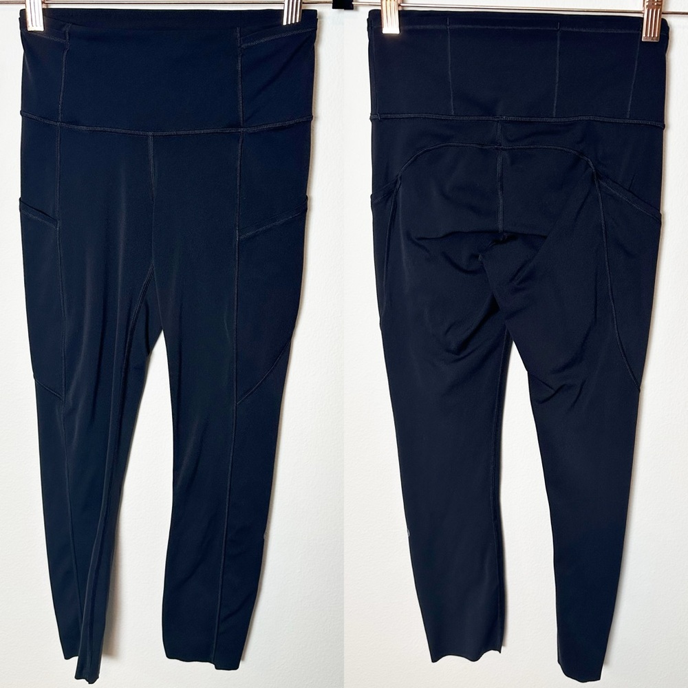 Lululemon Fast And Free High Rise Crop II Legging 24" Non Reflective Black 4 - Picture 3 of 8